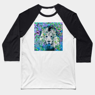 Lion Oil Painting Baseball T-Shirt